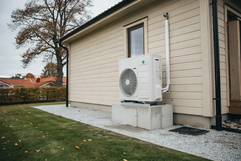 installation av ny luftvattenv rmepump i villa i riksten tullinge